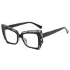 New Women Cat Eye Flat Mirror Polygonal Fashionable and Trendy Colored Glasses Anti Blue Light Decorative Eyeglass Frame