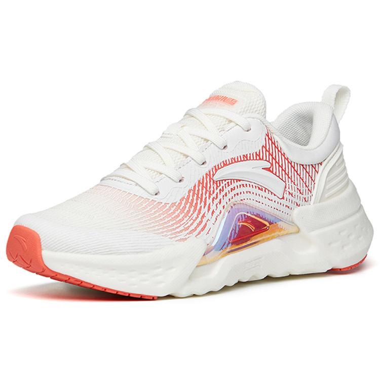 Anta Cushioning Breathable Abrasion Resistant Low top Training Shoes Women's Ivory White 122217785-4