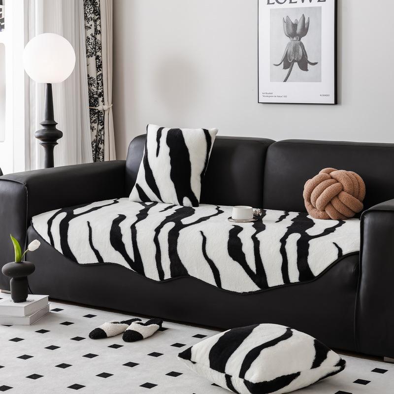 

[Soft Tutu Fleece] Special-Shaped Sofa Cushion, Autumn And Winter Plush Non-Slip Seat Cushion, High-End Sofa Cover Cover Cloth 90*90cm