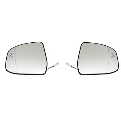 2Pcs Door Wing Side Mirror Glass Heated Blind Spot Warning with Backing Plate for Ford Focus MK2 MK3 Mondeo MK4 L+R