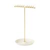 Fashionable Sturdy Metal Jewelry Stand for Necklaces Bracelets and Earrings Clear Organizers with Multiple Tower