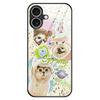 For iPhone 17 Case TPU PC Tempered Glass Pattern Printing Anti Drop Phone Back Cover