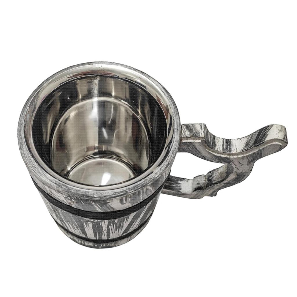 630 Ml Beer Mug Wood and Stainless Steel, Perfect Gift for Dads Men Women Groomsmen Wedding Anniversary Christmas