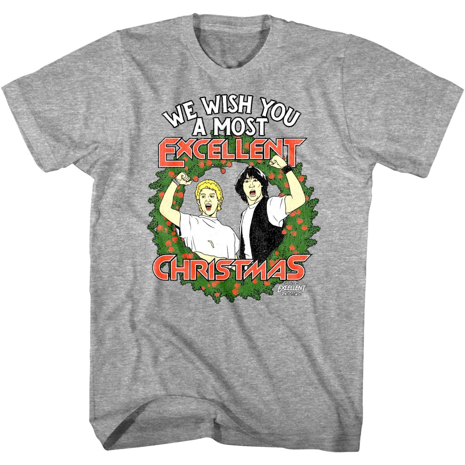 Bill Ted Wish You a Most Excellent Christmas Men T Shirt XXXXL