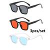 3Pcs/set Square Computer Glasses Frame Women Men Anti Blue Light Eyewear Blocking Optical Spectacle Eyeglasses for Male Female