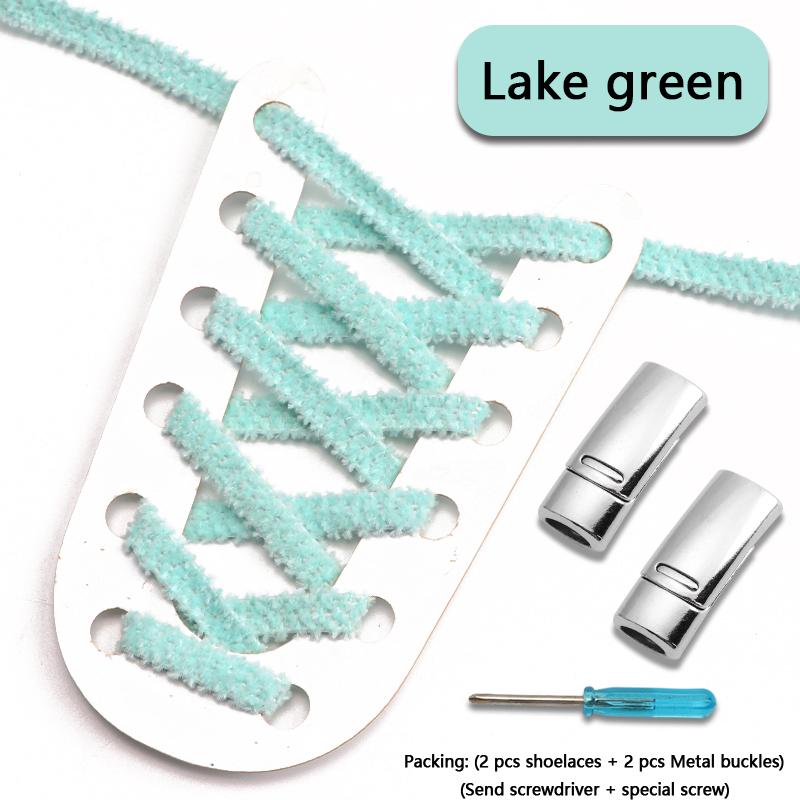 New Plush Elastic Laces Sneakers Magnetic Lock Shoelaces Without ties Kids Adult Flats No Tie Shoe laces for Shoes Accessories