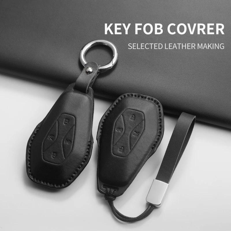 PU Leather Car Key Case Cover For ARCFOX Alpha S T 7, T, S, T5 S5 Control Protect Cover Durable Accessories
