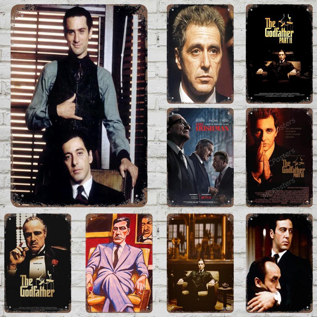 Corleone al pacino Kovové cedule nástěnná dekorace Vintage plechové cedule Kapitán kovový plakát Dekorace pro Bar Pub Klub Nástěnná dekorace