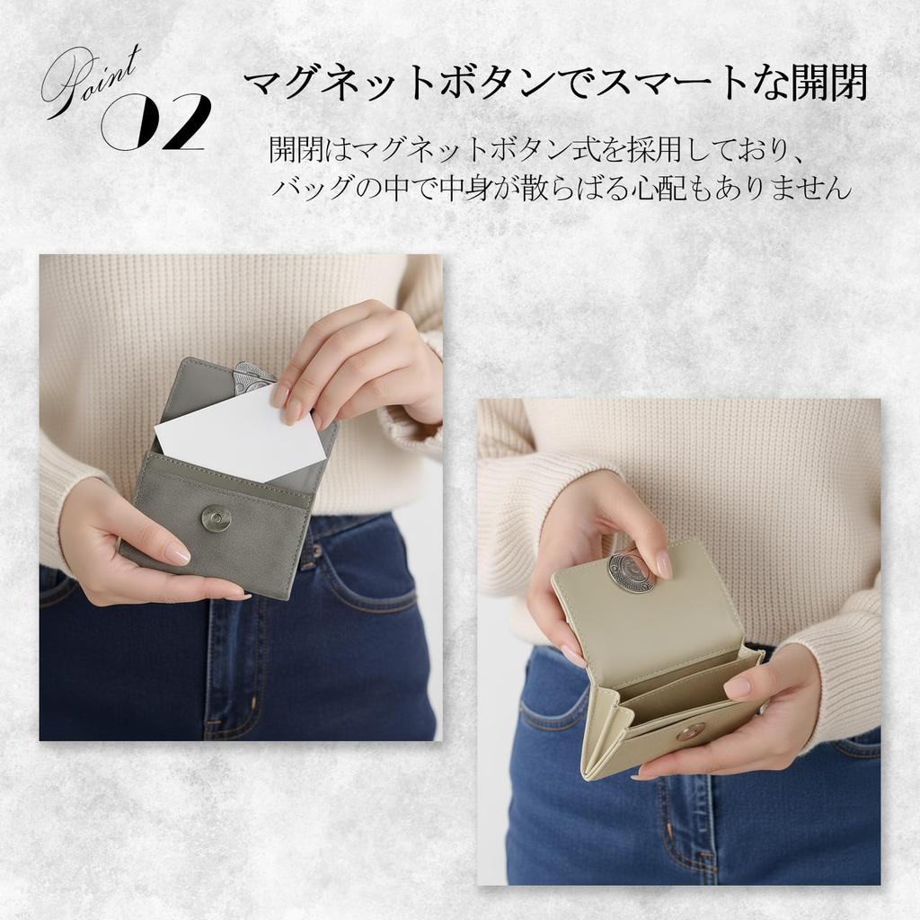 Crossmarberry Business Card Case for Women, Stylish and Cute Antique Design with Card Slots, Dividers, Magnetic closure, Simple Design, Beige, R114