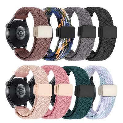 Magnetic Strap for Amazfit BALANCE 2/GTR 4 3 Pro/GTR 2 2e Braided Band for GTS 4 2mini/Bip 6 5/Stratos 3 Nylon 20/22mm Bracelet