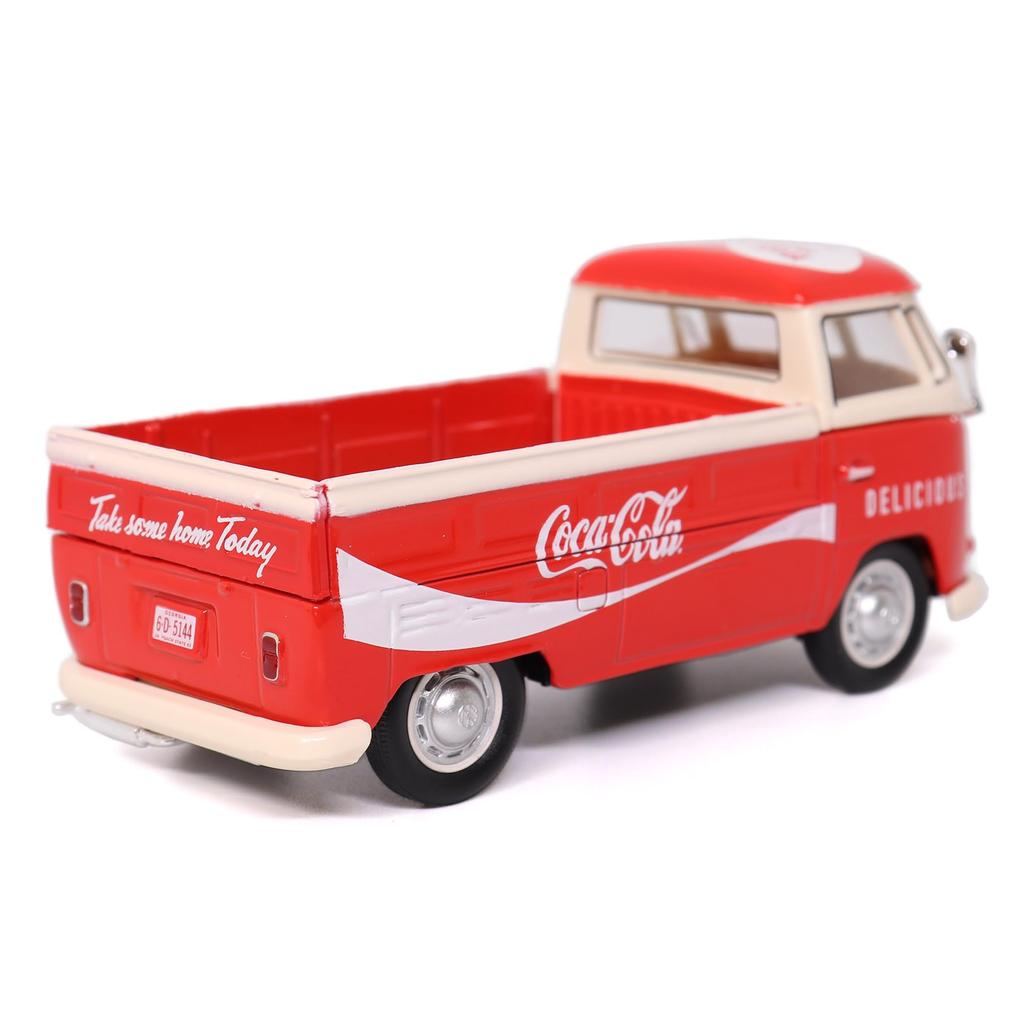 Motor City Classics Diecast Collection 1962 Volkswagen Cargo Van Red White Diecast Scale Model 432201 Officially Licensed Coca-Cola 143
