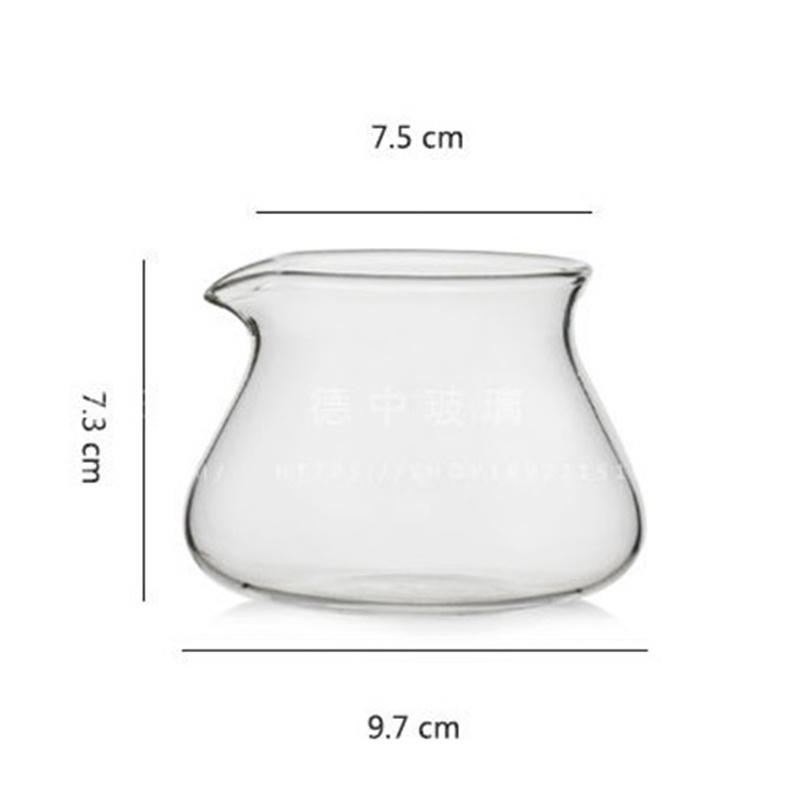 300ml Heat-Resistant Borosilicate Glass Coffee Server Mini Pour Over Coffee Pot Creamer Pitcher for Espresso Latte Cappuccino чистый