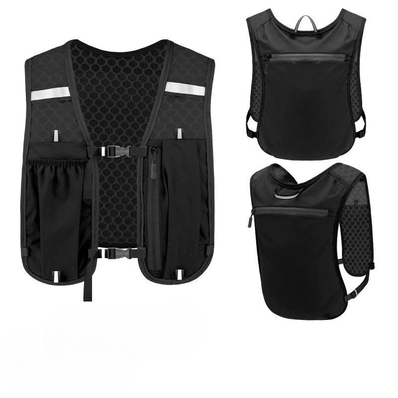Outdoor Hiking Running Hydration Vest Bag Lightweight Sports Storage Backpack Cycling Hiking Running Phone Holder Pouch
