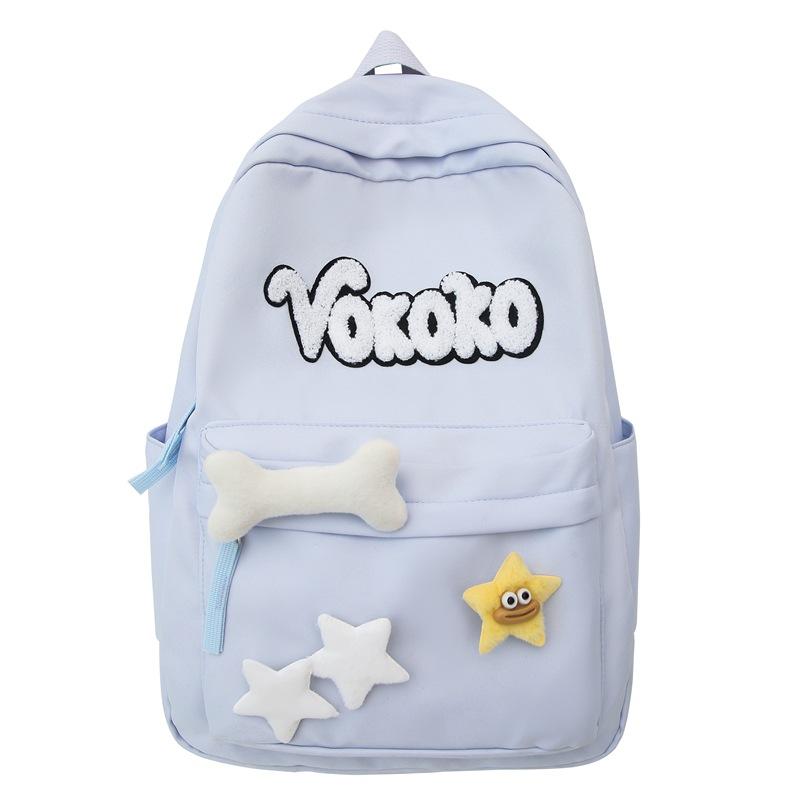 

Звездный студенческий школьный рюкзак для девочек с буквенным принтом синий