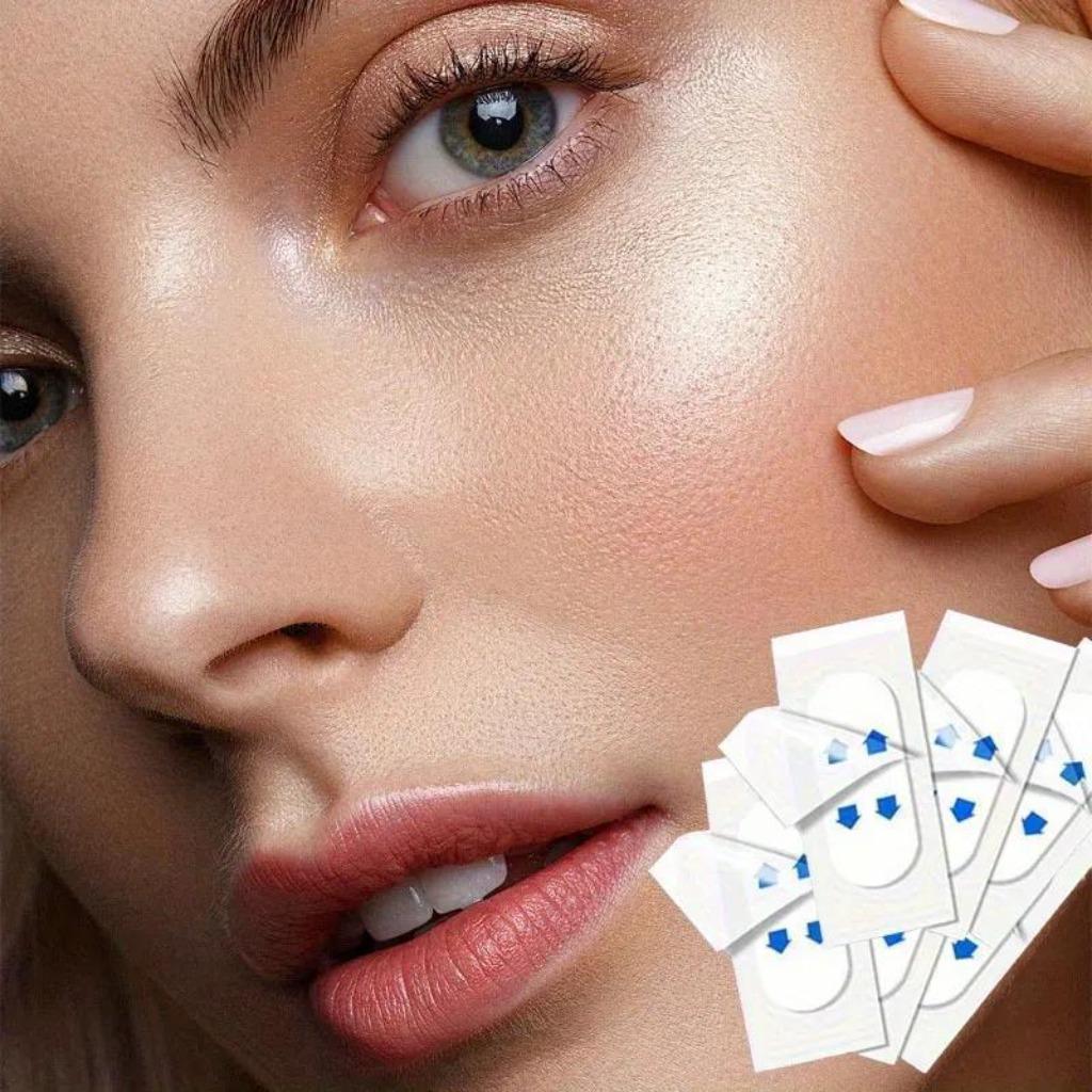 Neviditelné náplasti na obličej pro vyhlazení pleti, 60 ks-Paba zdarma, vhodné pro všechny typy pleti, kosmetické nástroje a doplňky pro péči o dvojitou bradu a obličej