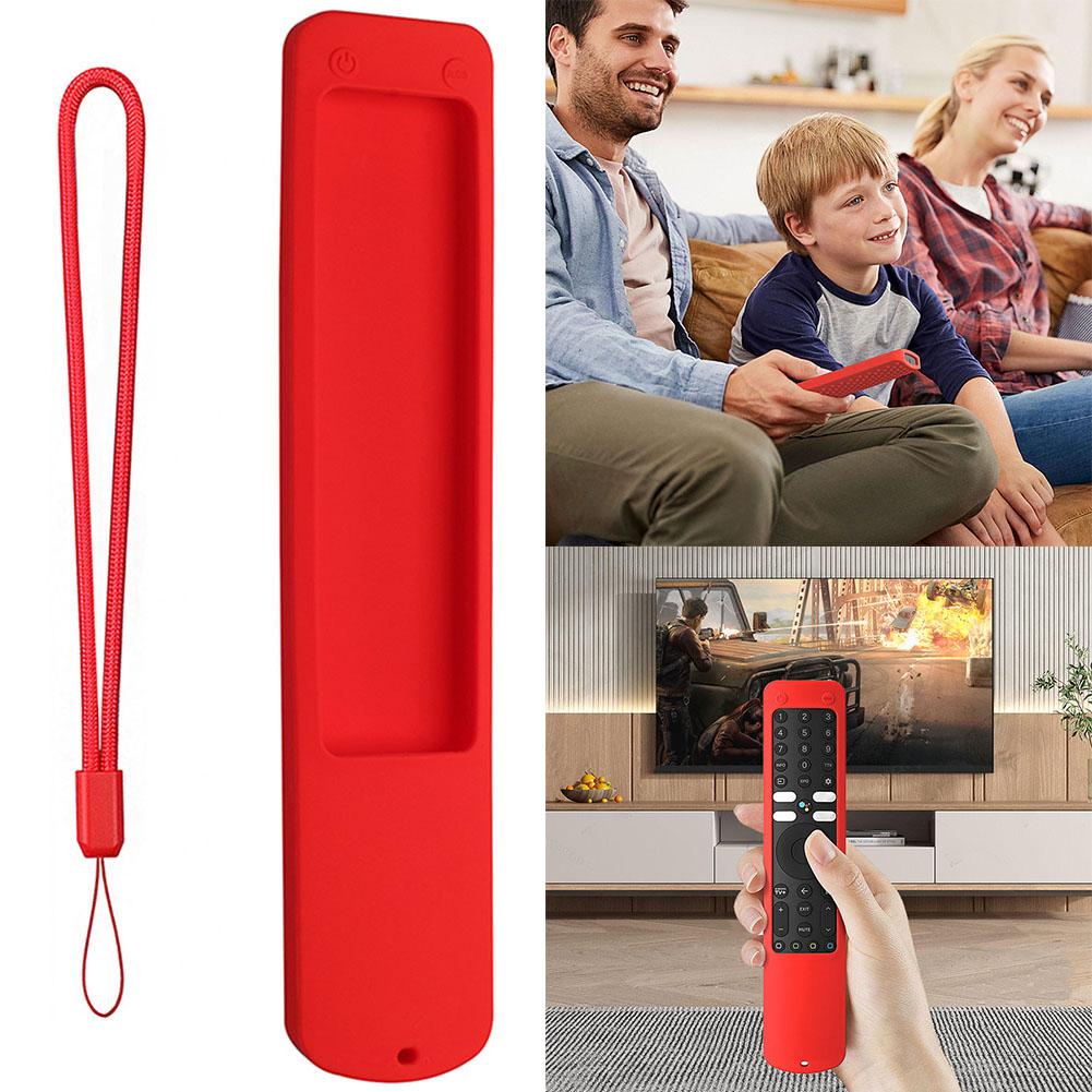Silicone TV Remote Cover Anti-slip Protective Case Anti-Scratch Protective Skin Sleeve with Anti-lost Lanyard for Xiaomi XMRM-ML
