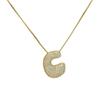 Luxury Zircon 26 English Letter Pendant Necklace for Women Gold Plated Stainless Steel Chain Fat Alphabet Hip Hop Necklace
