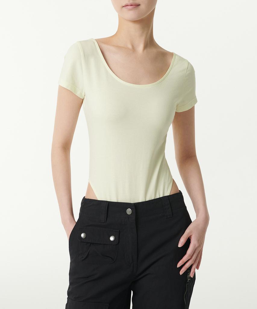 MUSINSA STANDARD WOMAN Women'S Scoop Neck Bodysuit [Lemon]