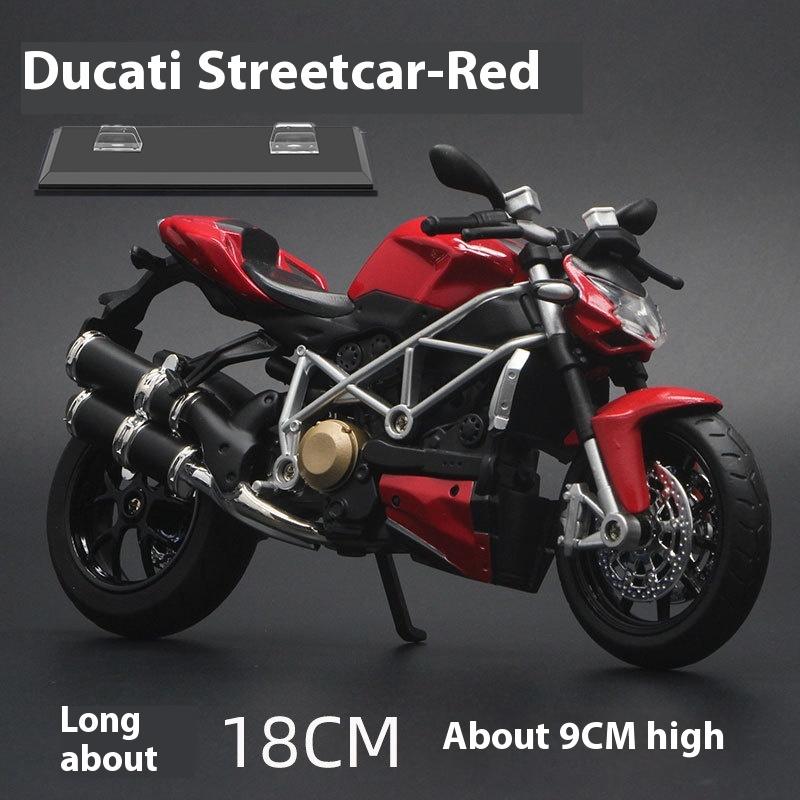 1/12 Scale Ducati Streetfighter S Muscle Alloy Motorcycle Diecast Model Sound & Light Desktop Collection Decorative Gift Boys