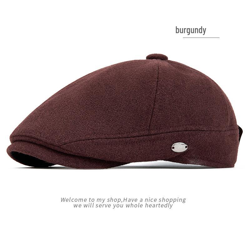 Autumn & Winter Wool Felt Beret: Warm British Retro Flat Cap for Men, Women & Children