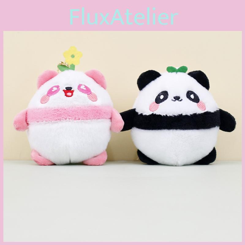 Cute Panda Plush Toy Keychain Short Plush Stuffed Doll For Couples