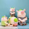 Cartoon Expression Animal Pig Plush Toy Doll Backrest Childrens Gift Pillow
