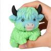 Gradient Highland Cow Squishies Stress Toy – Slow-Rising Stress Relief Fidget, Cute Cow Squeezable Stress Balls for Adults (Purple)