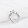 Heart Shaped Zircon Ring for Women Elegant Plated White Gold Jewelry Gift