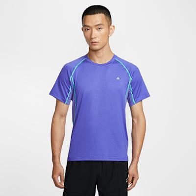 Nike ACG T Shirts Men s Persian Purple/Gray Cactus Green/Summit White L