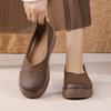 2026 Spring Autumn Mother Shoes Platform Loafers Retro Flat Soft Ladies Casual Shoes Brand Thick Sole 3cm Big Size 41