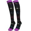 1 Paar Outdoor-Sport Kompressionssocken Laufen Radfahren Bergsteigen Wadenlange Socken (L XL)Schwarz