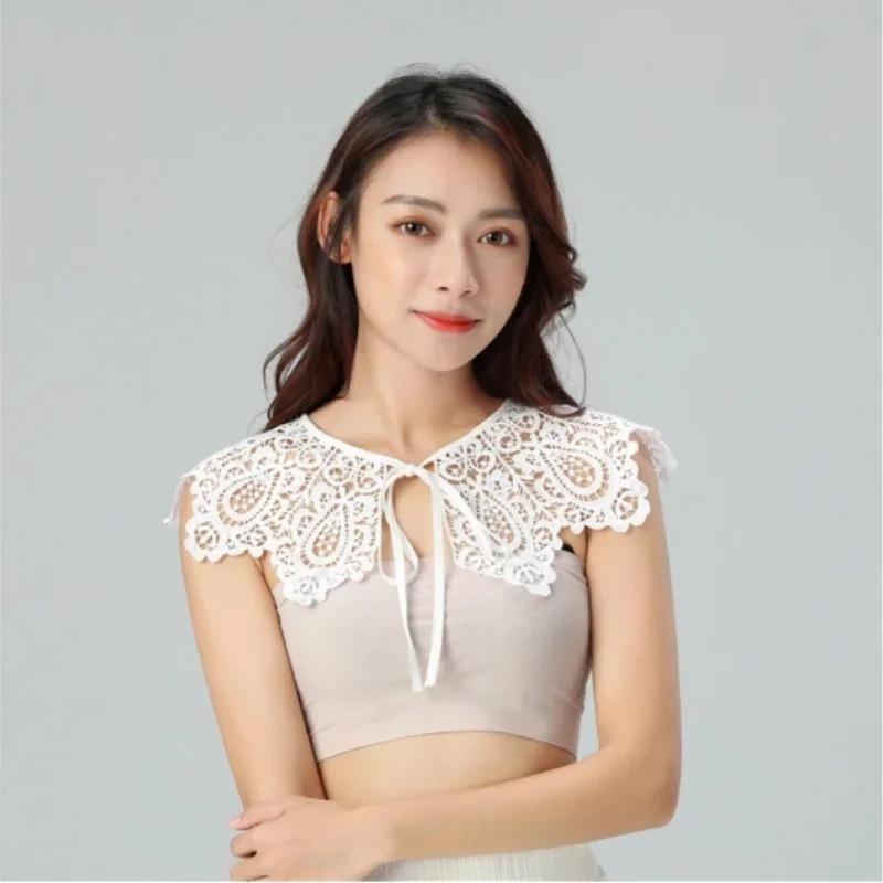 Girls Clothing Accessories Lace False Collar Hollow Shawl Cloud Shoulder Pearl Lace Shawl Antique Jewelry Fashion Accessories