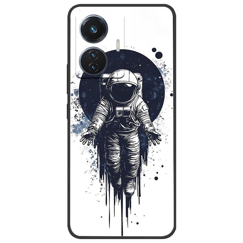For Vivo T1 4G Y55 4G iQOO Z6 44 W V2153 Case Marble Soft Matte Silicone Back Cover For Vivo T1 44W Full Coverage Phone Shell