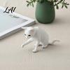 Cute Animal Book Holder Decorative Cat Bookend for Shelves Resin Ornament Niche Home Accessories Matte White Sturdy Bookcase Organizer Office