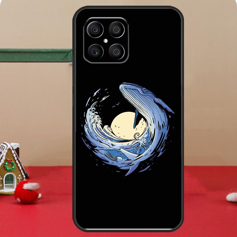 Whale Fish Wave Sea Case For Honor Magic 6 7 8 Pro Honor 400 200 70 90 Lite X8c X8b X9a X9b X9c X9d Win RT Cover
