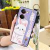 Back Cover Kickstand Phone Case For Realme P3 Ultra 5G Dirt-resistant Durable Cute Wristband Fashion Design Protective