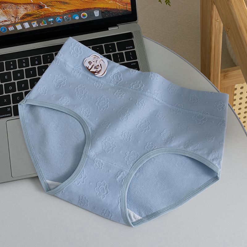 

Женские трусики средней талии жаккард 5A антибактериальный промежность удобные подростковые треугольники XL светло-синий