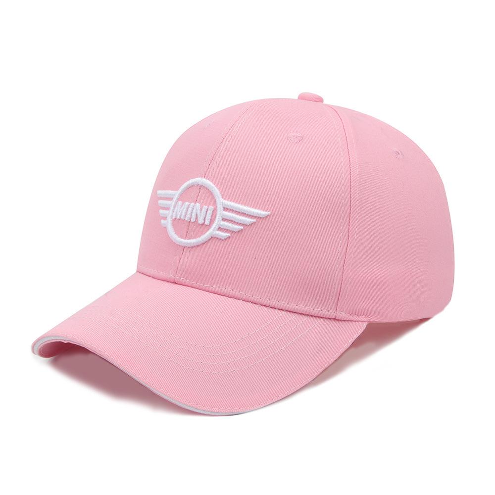 Auto Emblem Original Outdoor Sportmütze Stickerei Baseballkappen Sonnenschutzmütze Für BMW Mini Works Cooper F54 F55 F56 F57 F60 R50 gqtsu22 1PCS rosa