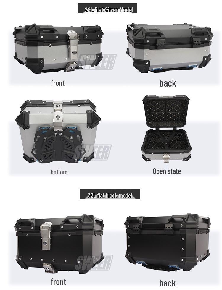 45L/100L Large Capacity Aluminum Alloy Electric Vehicle Tail Box for Motorcycles & Electric Bicycles