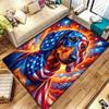 American Flag Dog SkullPattern Square Carpet,Area Rug,Carpet Rug for Living Room Bedroom Sofa Playroom Decor,Non-slip Floor Mat,Holiday Birthday Gifts