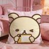 RRirakkumas Cute Bear Cushion Cover Premium Comfort Reversible Pillow Cove Two In One Design For Any Room  Car Interior