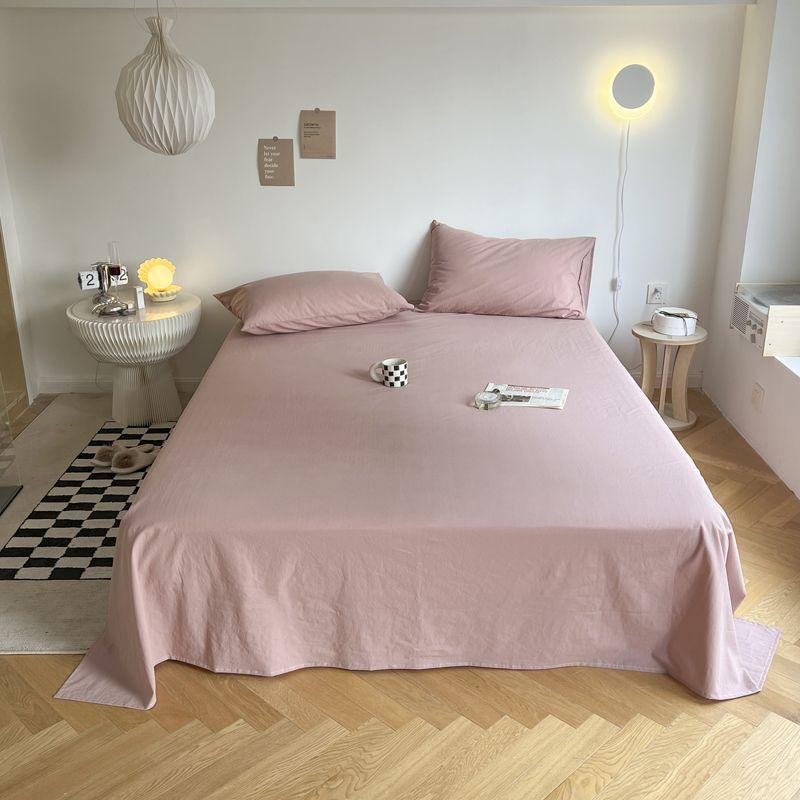 Ins Style Breathable Skin-friendly Bed Sheet For Summer Student Dorm Single Double Bed