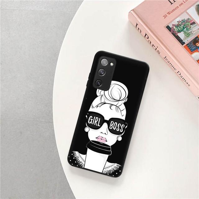For Samsung S22 5g-deksel Soft Girl Boss Art-deksel til Samsung Galaxy S21 S20 Fe S10 Plus Note 20 Ultra 10 Lite 9 8 telefondeksel