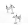 New Arrival Aircraft Cuff Links Silver Color Plane Design Quality Brass Material Men'S Cufflinks
