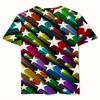 Men's Casual Round Neck Patterned T-shirt with Fancy Digital Printing Fashionable Short Sleeved Top Suitable for Daily Wear in Summer