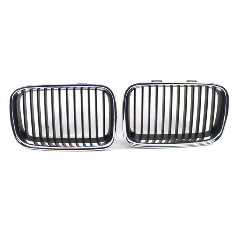 1 Pair Front Hood Bumper Kidney Grilles Grill Chrome for BMW 3-Series E36 Sedan Coupe Touring 1990-1996 51138122237 51138122238