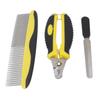 Pet Comb Nail Clipper Wide Dense Comb Teeth Prevent Slip Portable Pet Grooming Kit with File for Dogs Cats Rabbits