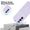 Coque pour Samsung Galaxy S26 Plus, Protection Silicone avec Support et Cercle Magnétique - Violet