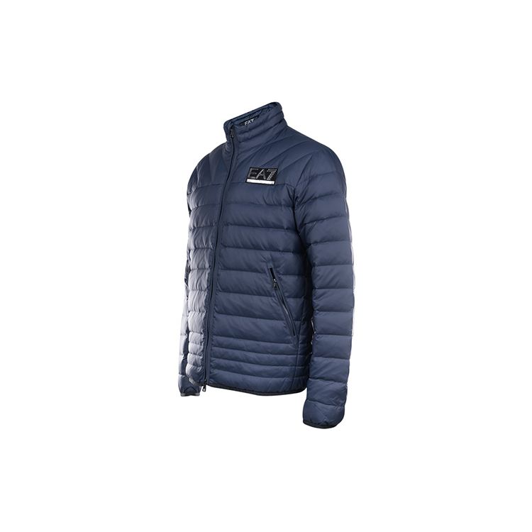 Emporio Armani EA7 Logo Print Solid Color Down Jacket Men Jacket Blue 6KPB14-PNR4Z-1554