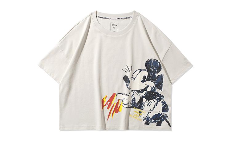 Li Ning X Disney Crop Tops Women s White Crew Neck Moderate AHSQ268-1 XL